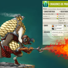 Dragones P. Ilustração tradicional, e Design de personagens projeto de Oscar Garcia - 06.12.2015