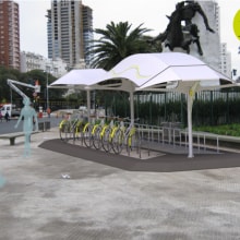 Sistema de guardería y estacionamiento de bicicletas en la Ciudad de Buenos Aires.- Parking urban bikes.. Industrial Design project by Alexis Fisch - 12.07.2015