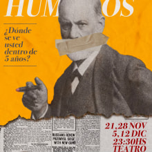 Afiche Teatro- Recursos Humanos. Un progetto di Design, Direzione artistica e Graphic design di sazidel - 13.12.2015