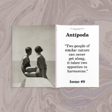 Antípoda — Issue 0. Un proyecto de Dirección de arte, Diseño editorial y Diseño gráfico de Eli García - 13.12.2015