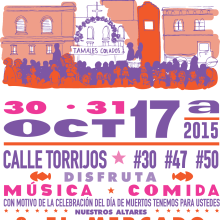 Poster Mercado de Día de los Santos Difuntos. Design, Traditional illustration, Advertising, and Graphic Design project by Debbie Nicole Marentes - 11.01.2015