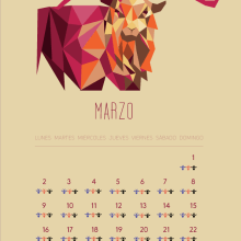 Diseño gráfico.Calendario2015. Design gráfico projeto de Melanie Waidler - 14.12.2015