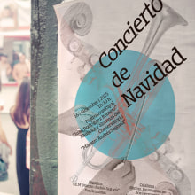 Concierto de Navidad. Design, Editorial Design, and Graphic Design project by Aurora Tristán - 12.14.2015