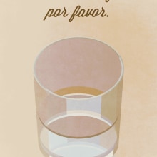 Cartel "Un vaso de agua". Design gráfico projeto de David González Gallego - 14.12.2015