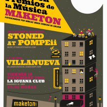 Cartel para Premios de la Música MAKETON de 40 PRINCIPALES VIGO. Un proyecto de Ilustración tradicional y Diseño gráfico de Jaime Rodríguez Carnero - 15.12.2015