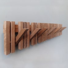MARIMBA colgador de pared_ wall hanger. Un proyecto de Arquitectura, Diseño, creación de muebles					, Diseño industrial y Arquitectura interior de Andres Gonzalez - 23.11.2015