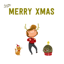 Animated GIF Merry Xmas!. Animação projeto de Núria Aparicio Marcos - 17.12.2015