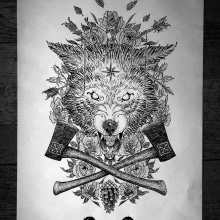 Man is wolf to man. Een project van Traditionele illustratie van Jorge Perez Miceli - 19.12.2015