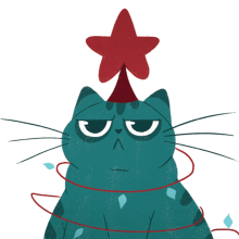 Merry Christcats. Ilustração tradicional projeto de Núria Aparicio Marcos - 26.12.2015
