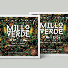 FESTIVAL ALTERNATIVO MILLO VERDE. Design, Advertising, Music, Br, ing, Identit, and Graphic Design project by Aleks Figueira - 12.27.2015