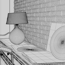 Interior Pared Ladrillo. 3D, Architecture & Interior Architecture project by Moises Calderon Basto - 12.29.2015