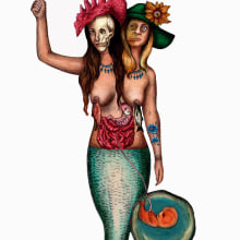 Sirena. Un progetto di Illustrazione tradizionale, Artigianato, Belle arti, Pittura e Collage di Susana MLeón - 19.02.2015