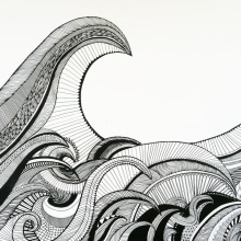 Las olas (The waves). Artes plásticas projeto de Beatriz Chamussy - 04.03.2015