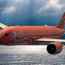Boeing 787-8 modelado en Cinema 4D. Design, Ilustração tradicional, 3D, Animação, e Design gráfico projeto de Juanma Vila - 05.01.2016