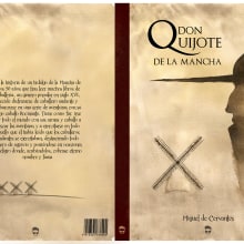 Diseño de Portada Novela Clásica "Don Quijote". Acuarela & Digital. Design, Ilustração tradicional, Artes plásticas, Pintura, e Design de produtos projeto de BORCH - 06.01.2016