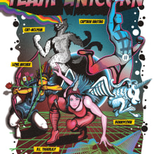 Team Unicorn. Design, Traditional illustration, Graphic Design, and Comic project by Raúl Molina Rodríguez - 01.06.2016