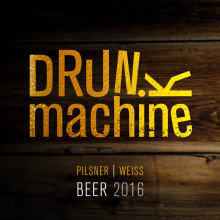 Drunk Machine | Beer 2016. Design, Ilustração tradicional, Direção de arte, Design gráfico, Packaging, e Design de produtos projeto de Thanos Papageorgiou - 06.01.2016