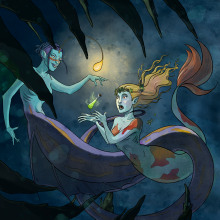 The Little Mermaid Storytale. Un proyecto de Ilustración tradicional de Carmen Medina - 20.12.2015