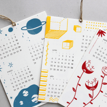 2016 calendar. Design, Traditional illustration, Graphic Design, and Screen Printing project by Elena Gómez - 01.12.2016