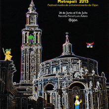 Cartel Metropoli 2015 Gijon (Asturias). Design gráfico projeto de Marcos Flórez Tascón - 12.01.2016