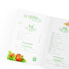 La Crèperie - Carta. Design gráfico projeto de Miguel Ángel Rodríguez - 03.05.2015