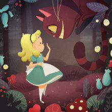 Alice in Wonderland. Ilustração tradicional projeto de Núria Aparicio Marcos - 15.01.2016