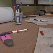 Escritorio. 3D projeto de Santiago Jiménez Francés - 16.02.2015