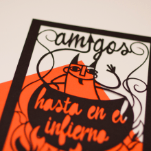 Amigos hasta en el infierno. Traditional illustration, Arts, Crafts, and Collage project by Ainara Tavárez - 01.16.2016
