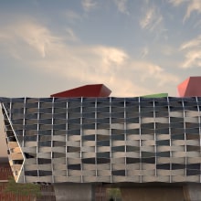 Pabellón de Aragón-EXPO2008. 3D, e Arquitetura projeto de Santiago Jiménez Francés - 03.09.2015