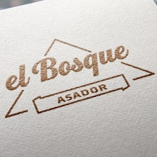 Asador El Bosque - Branding / Diseño de producto. Br, ing, Identit, Graphic Design, Industrial Design, and Web Design project by David González - 10.14.2014