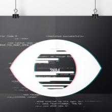 Diseño de cartel inspirado en Orwell . Design gráfico projeto de Mónica Galán de la Llana - 20.01.2016