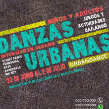 Poster for an urban dance school. Een project van  Ontwerp,  Reclame y Grafisch ontwerp van Iciar Ruiz - 21.01.2016