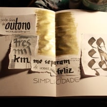 Lettering one soul | simplicidad. Tipografia, Colagem, e Caligrafia projeto de Gisela Dias - 17.04.2015