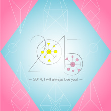 New project HAPPY 2015! (2014, I will always love you!) . Design gráfico projeto de Filipa Ribeiro - 25.12.2015