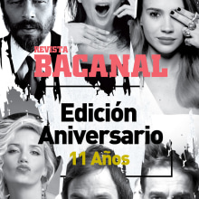 Aniversario 11 años | Revista Bacanal. Design, Direção de arte, Design editorial, e Design gráfico projeto de Carla Llinas - 25.01.2016