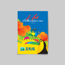 Hot Caribbean Winter Pamphlet. Un proyecto de Diseño, Ilustración tradicional y Diseño editorial de Gunter Schobel - 14.12.2015