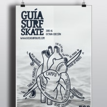 Propuestas de imagen Guía Surf Skate. Un proyecto de Diseño editorial y Diseño gráfico de Araceli Sánchez - 11.06.2015
