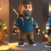 Game character Low Poly. 3D, Animation, Character Design, and Game Design project by gesiOH - 01.27.2016