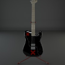 Animación y modelado en 3D guitarra fender . Un proyecto de Diseño de Alex Novella Parroqué - 28.01.2016