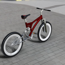 Diseño conceptual de bicicleta mountain bike. 3D project by William Andaur Espinoza - 02.02.2013