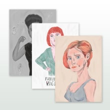 Ilustraciones 4 (Women Portrait). Ilustração tradicional, Design editorial, e Design gráfico projeto de Borja Pedrajas Cerezo - 02.02.2016