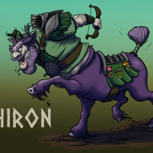 Chiron - Quirón. Traditional illustration, and Character Design project by Erio Gallart - 02.05.2016