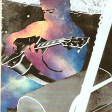#guitarrista estelar. Un proyecto de Ilustración tradicional y Collage de Paco Campos Pérez - 08.02.2016