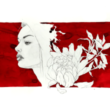 Red ink. Design, Ilustração tradicional, Artes plásticas, e Pintura projeto de Ana Maturana - 08.02.2016
