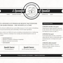 A Spoonful of Spanish :: Logotipo, Web y diseño gráfico. Un proyecto de Ilustración tradicional, Fotografía, Diseño gráfico y Diseño Web de Marta Vilaseca - 31.12.2014