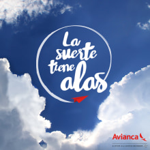 LA SUERTE TIENE ALAS - Activación para Avianca . Projekt z dziedziny Projektowanie graficzne użytkownika Roncesvalles Alzueta Domeño - 11.05.2016