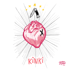 Corazón Kinki / Kinki Heart. Traditional illustration, Fine Arts, and Painting project by Fernando Fernández Torres - 02.11.2016
