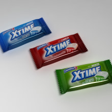 Colombina Xtime. Un proyecto de 3D, Br, ing e Identidad, Packaging y Diseño de producto de Gabriel Delfino - 31.12.2009