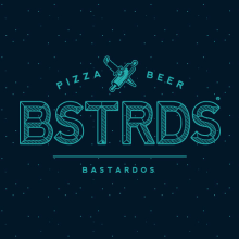 BSTRDS - PIZZA & BEER. Un proyecto de Ilustración tradicional, Dirección de arte, Br, ing e Identidad y Diseño gráfico de Toñito Balderrama - 19.02.2016