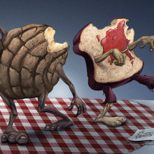 The Walking Bread. Un proyecto de Ilustración tradicional de Martin Mariano Hernandez Tena - 21.02.2016